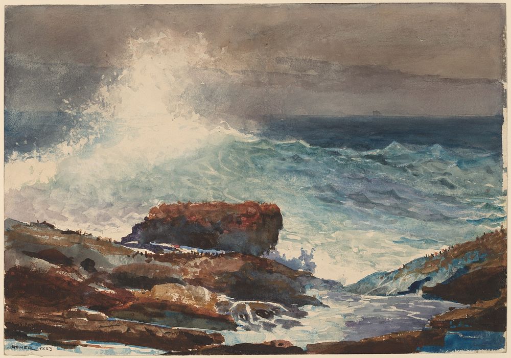 Incoming Tide, Scarboro, Maine (1883) by Winslow Homer.  