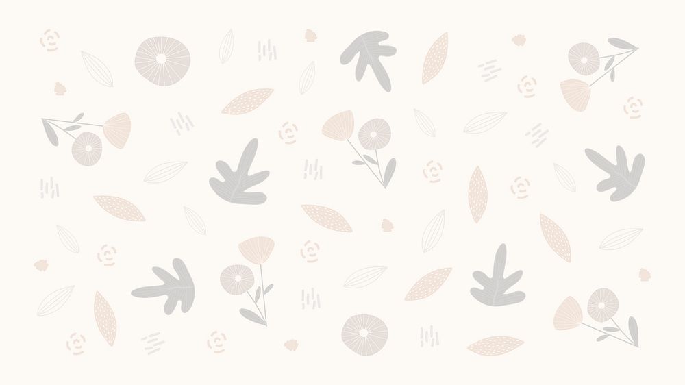 Cute botanical patterned background vector