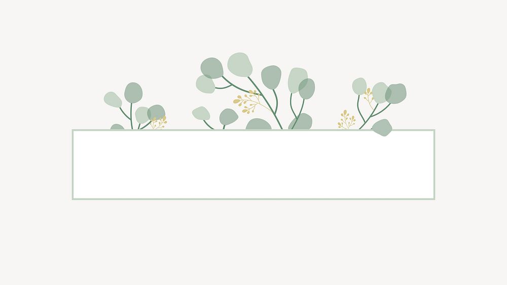 Botanical label frame, rectangle shape vector