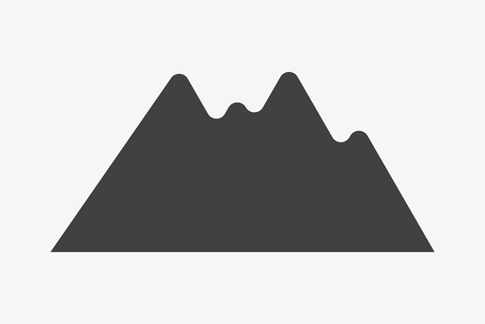 Triangle mountains shape collage element vector