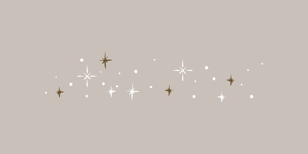 Sparkle stars divider clipart vector