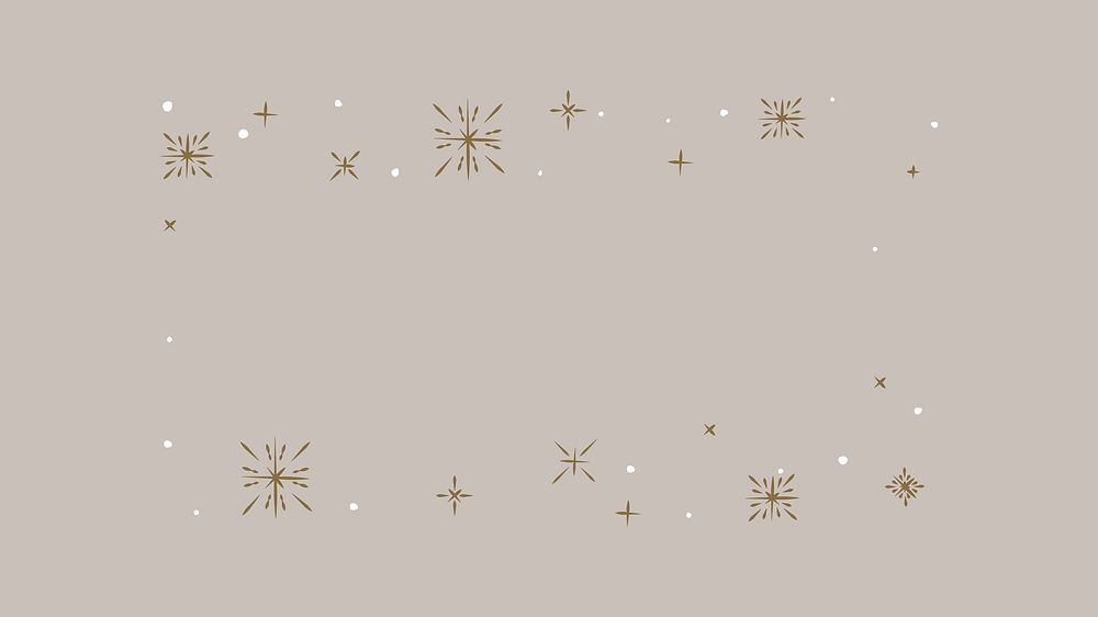 Gold glitter frame clipart vector