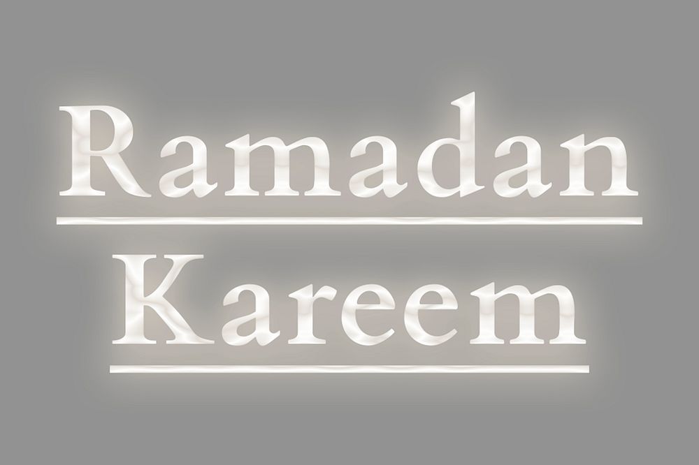 Ramadan Kareem word collage element psd