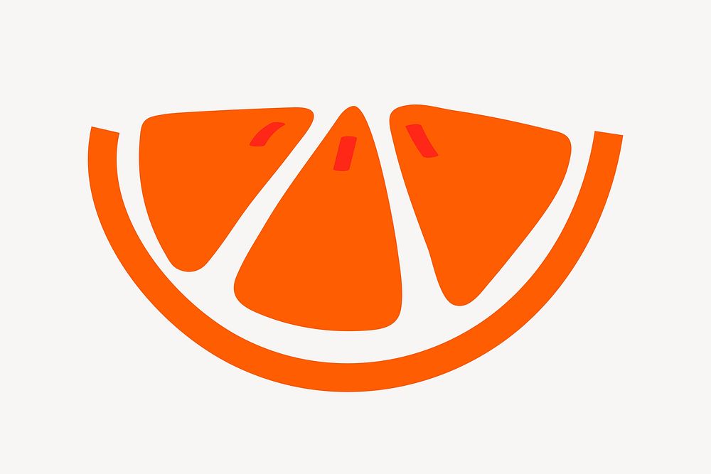 Clementine doodle, fruit clipart vector