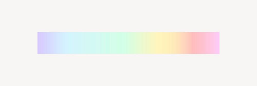 Rainbow gradient divider, collage element vector