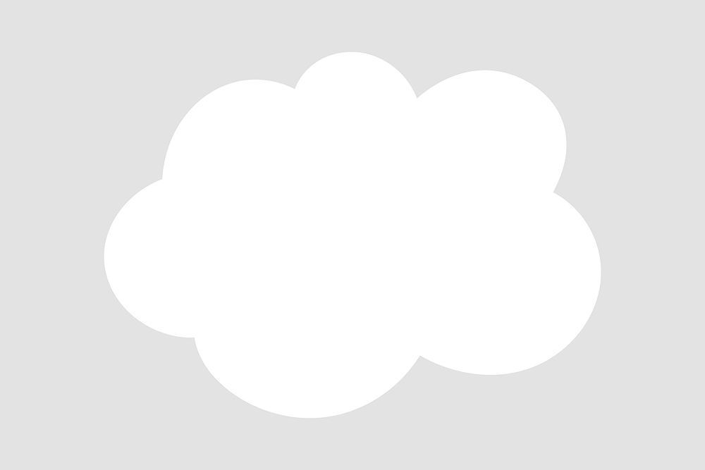 Cloud weather doodle, collage element vector
