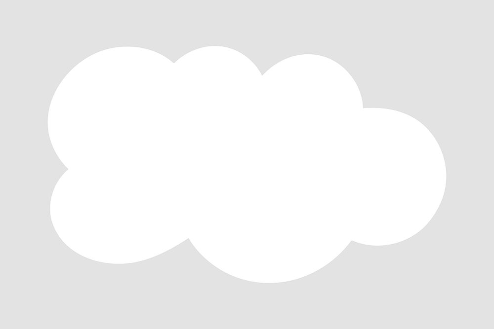 Cloud weather doodle, collage element vector
