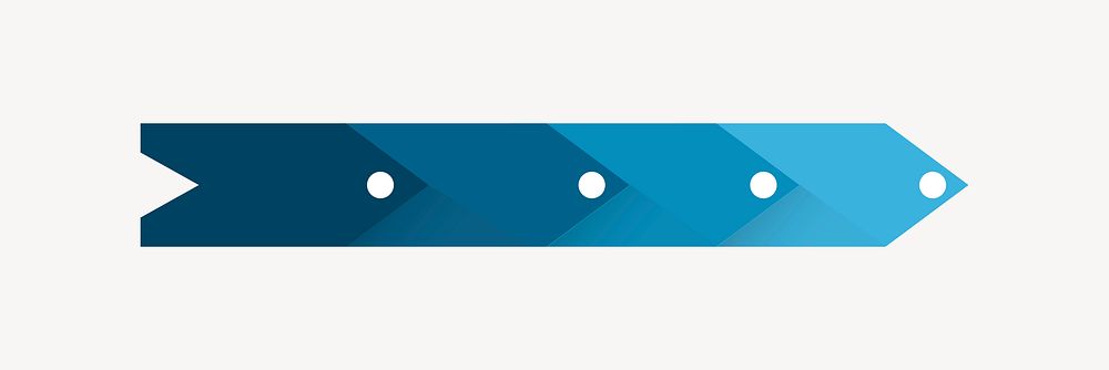 Blue gradient arrow, business graphic vector