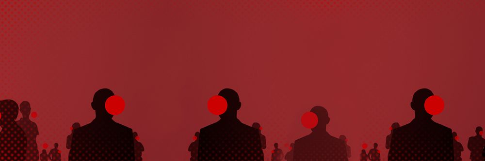 Red Covid-19 virus email header background