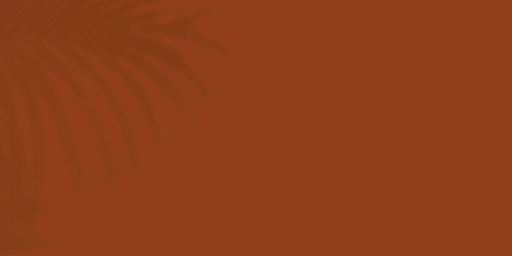 Aesthetic brown background, palm leaf shadow design