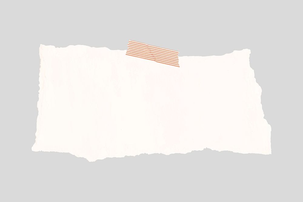 Ripped beige paper, journal clipart vector