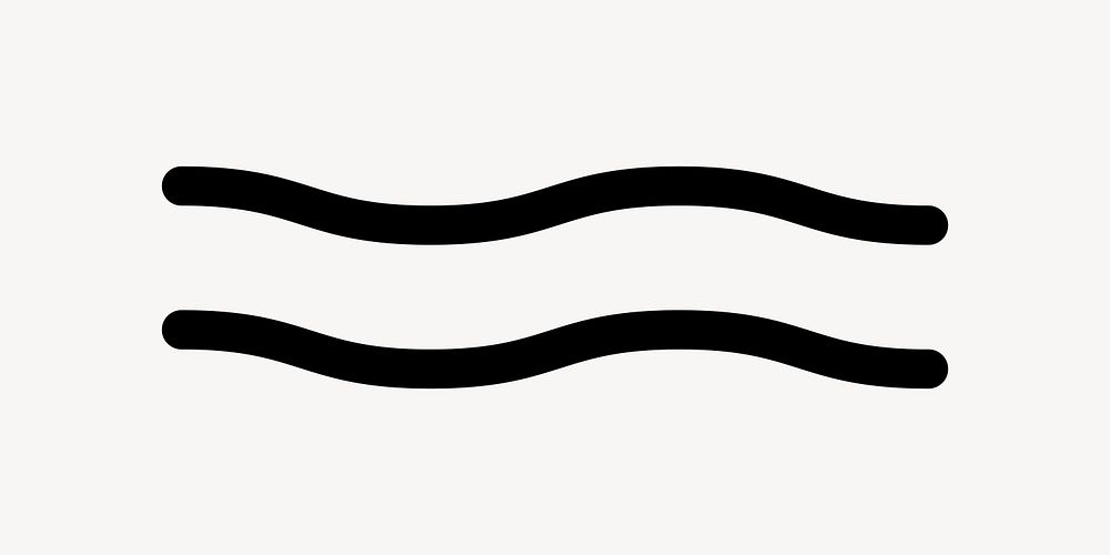 Black line divider, collage element vector