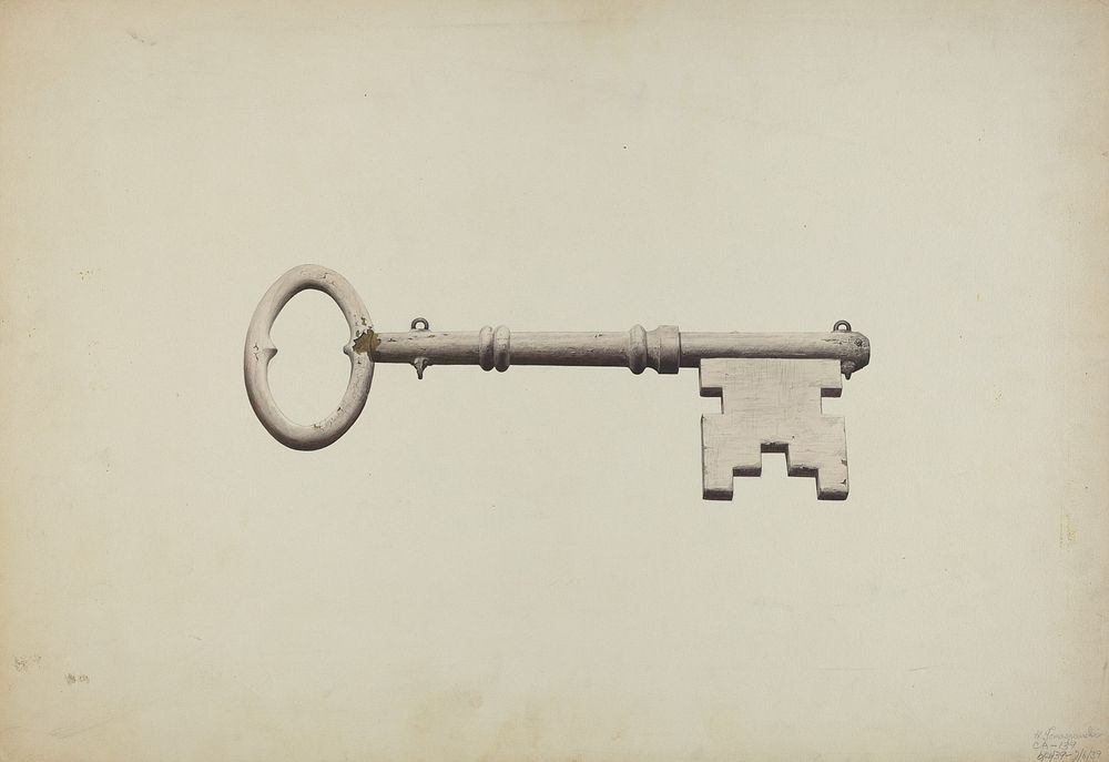 Shop Sign Key (1935&ndash;1942) by Henry Tomaszewski.  