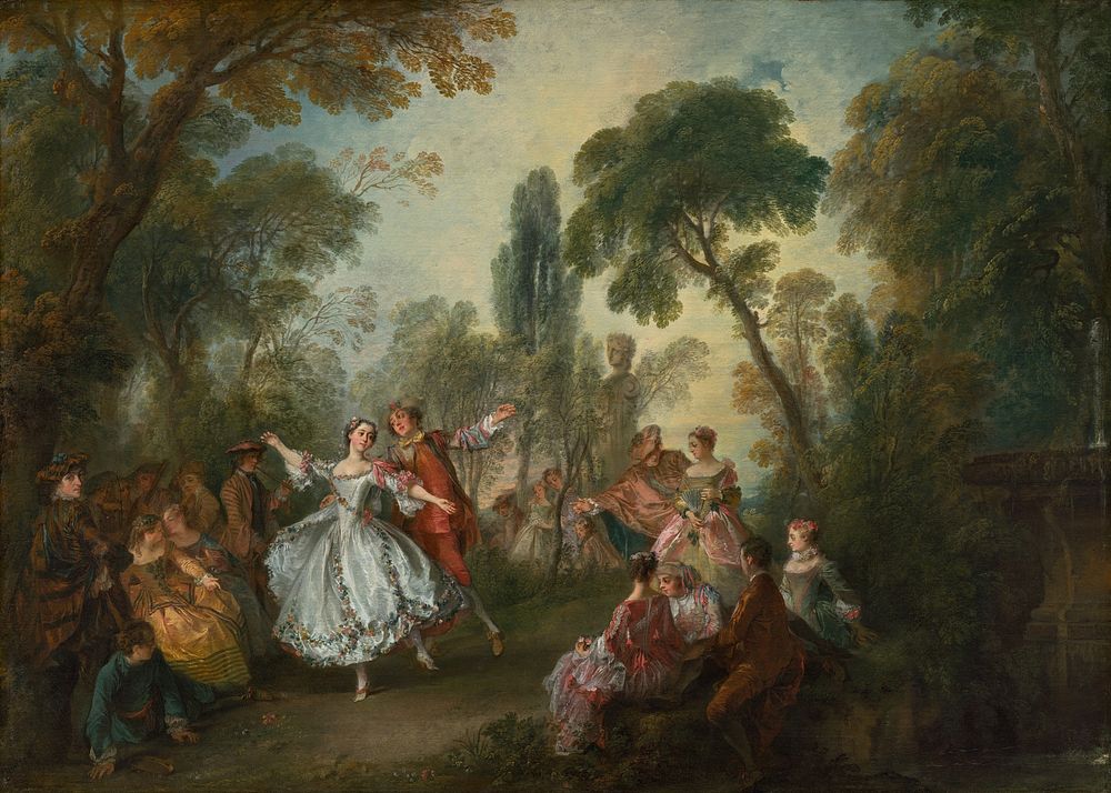 La Camargo Dancing (ca. 1730) by Nicolas Lancret.  