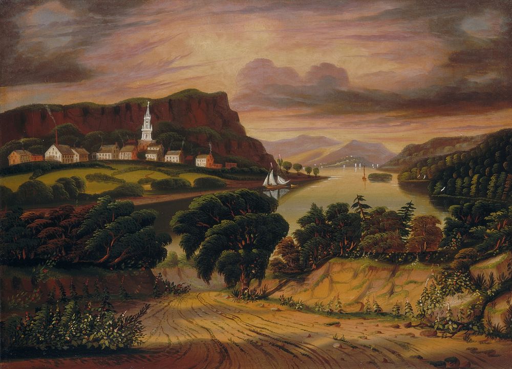 Lake George and the Village of Caldwell (mid 19th century) by Thomas Chambers.  