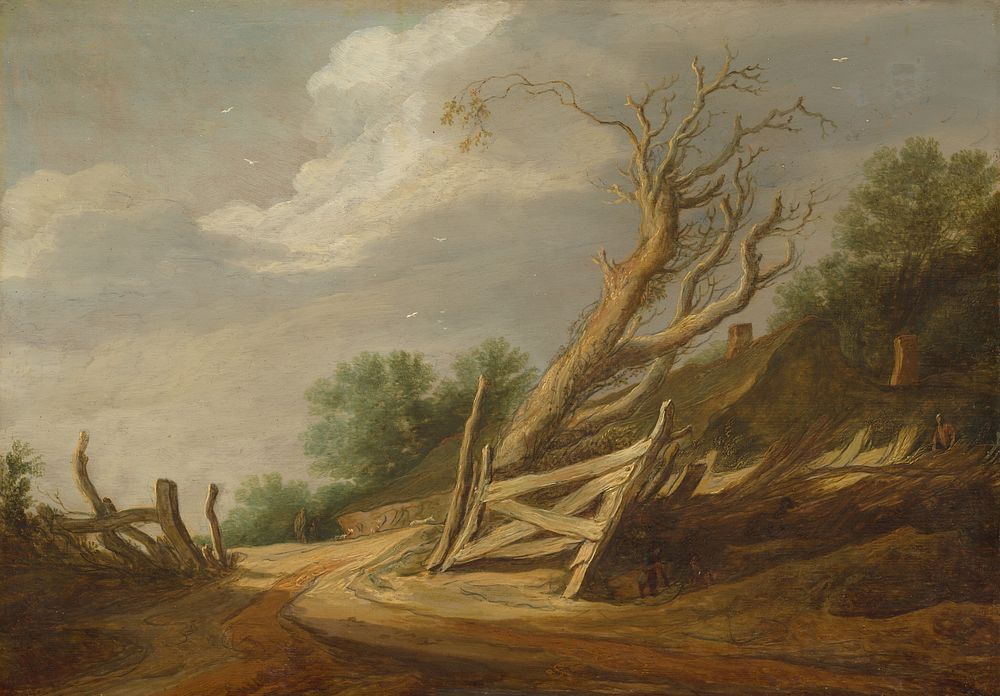 Landscape with Open Gate (ca. 1630–1635) by Pieter Molijn.  