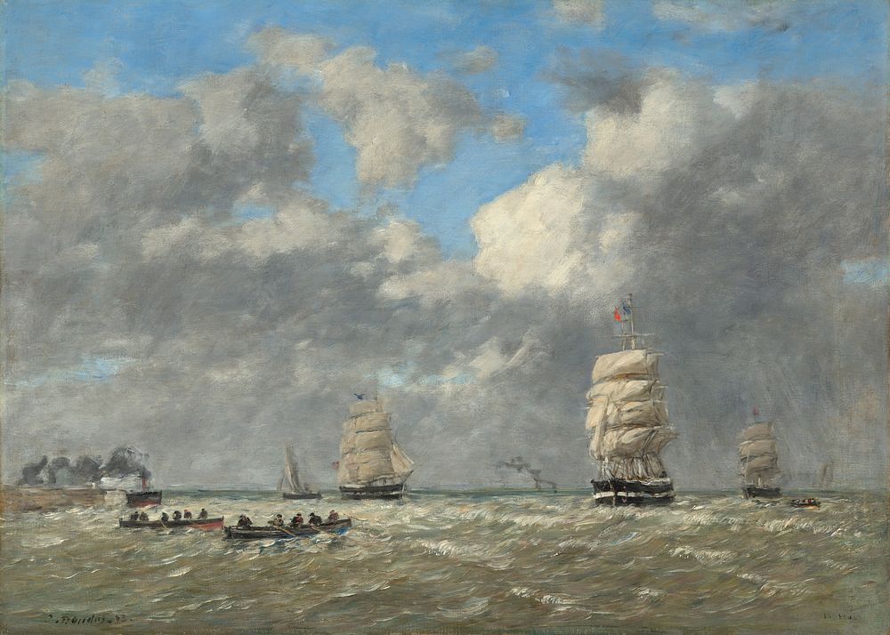 Le Havre (1883) by Eug&egrave;ne Boudin.  