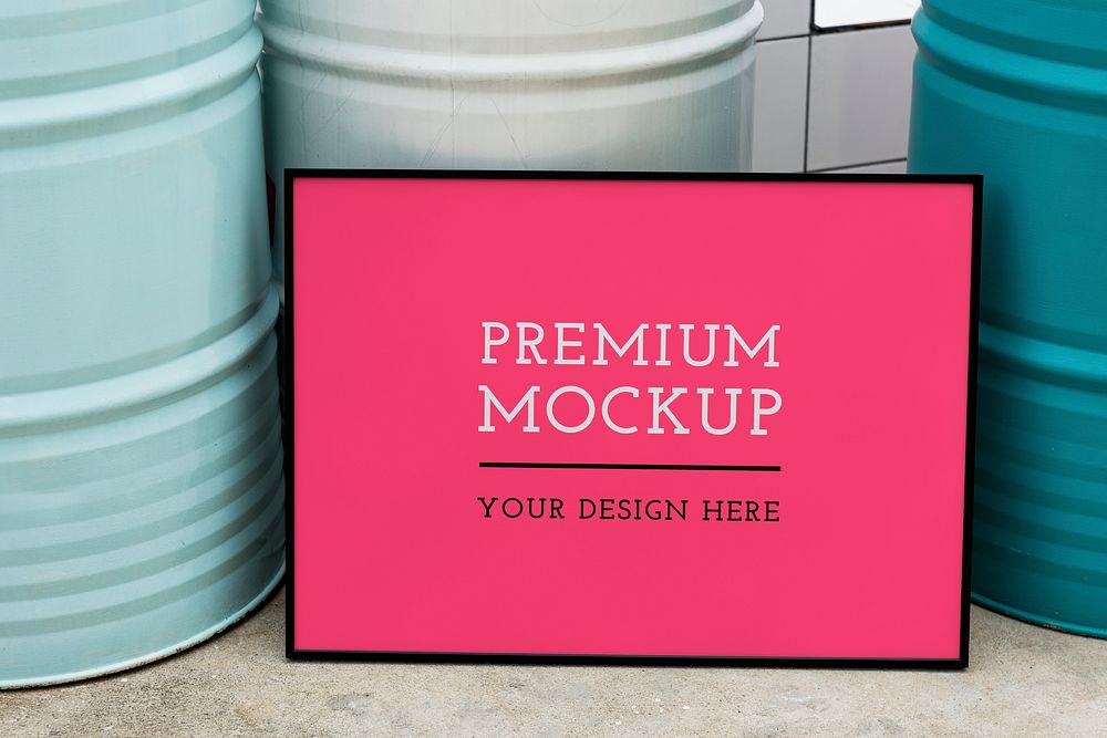 Premium mockup board by the canisters