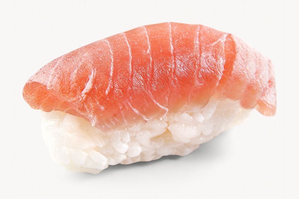 Tuna sushi  isolated on off white design 