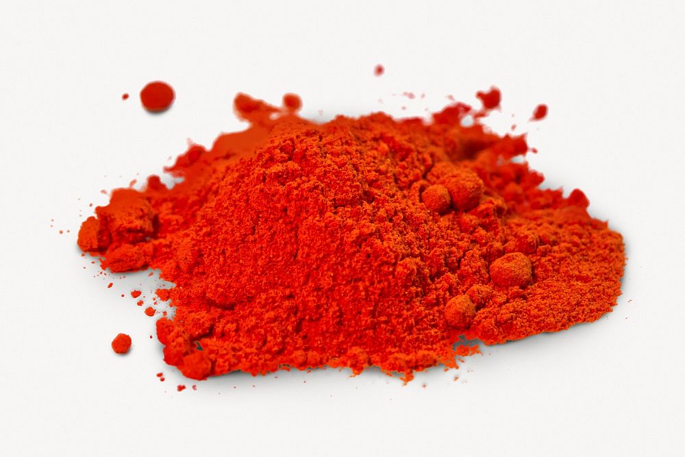 Red curry powder, food ingredient psd
