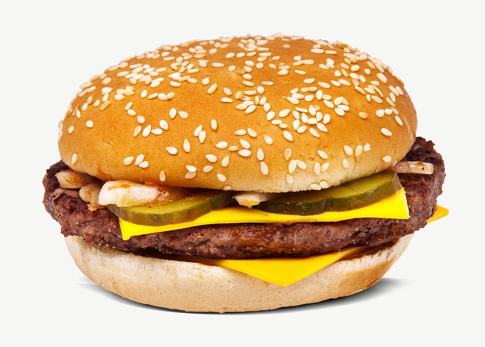 Homemade hamburger, fast food psd