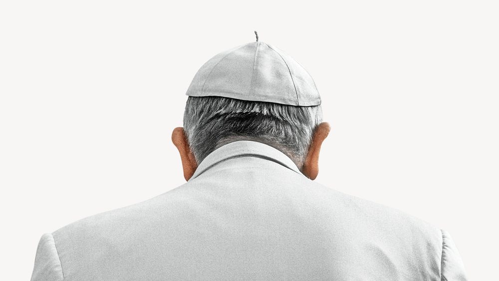 Catholic pope collage element psd