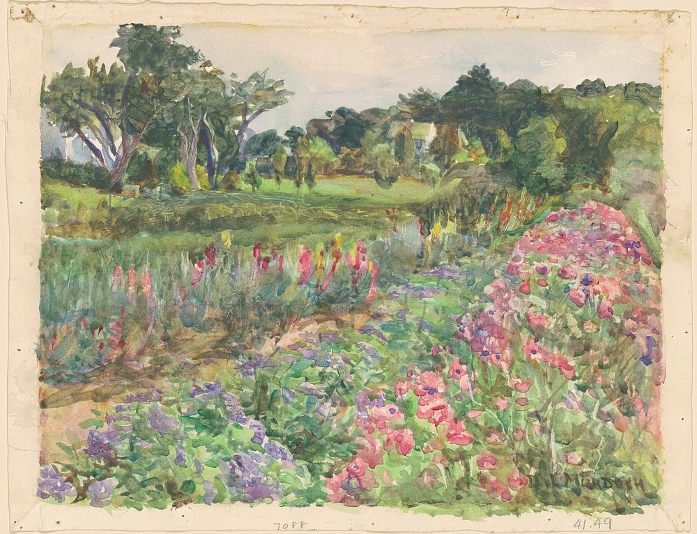 Parmelee Estate in Bloom (ca. 1920) by Dora Louise Murdoch.  