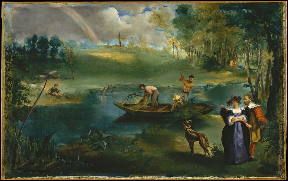 Edouard Manet's Fishing (ca. 1862&ndash;63) famous painting.  