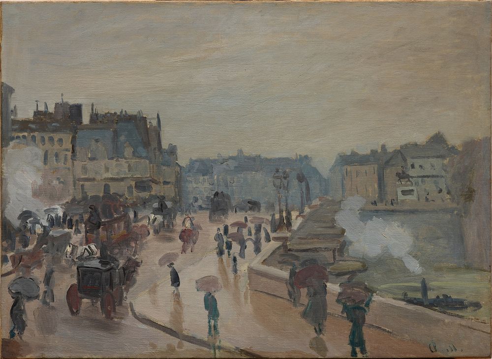 Claude Monet's The Pont Neuf (1871) famous painting. 