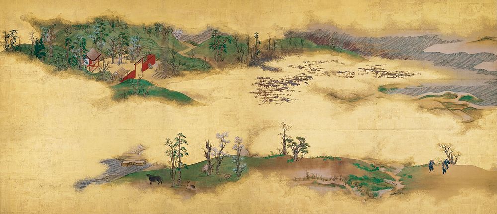 Japanese Tales of Saigyō (17th century) vintage painting. Original public domain image from the Minneapolis Institute of…