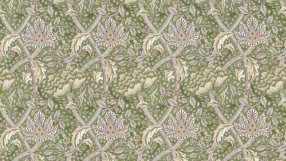 William Morris's Windrush desktop wallpaper, vintage pattern.  Remastered by rawpixel