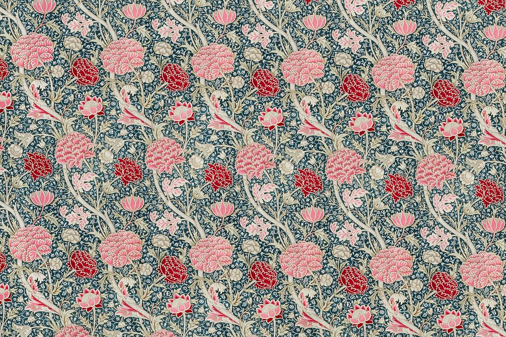 William Morris's Cray pattern background. Remastered by rawpixel