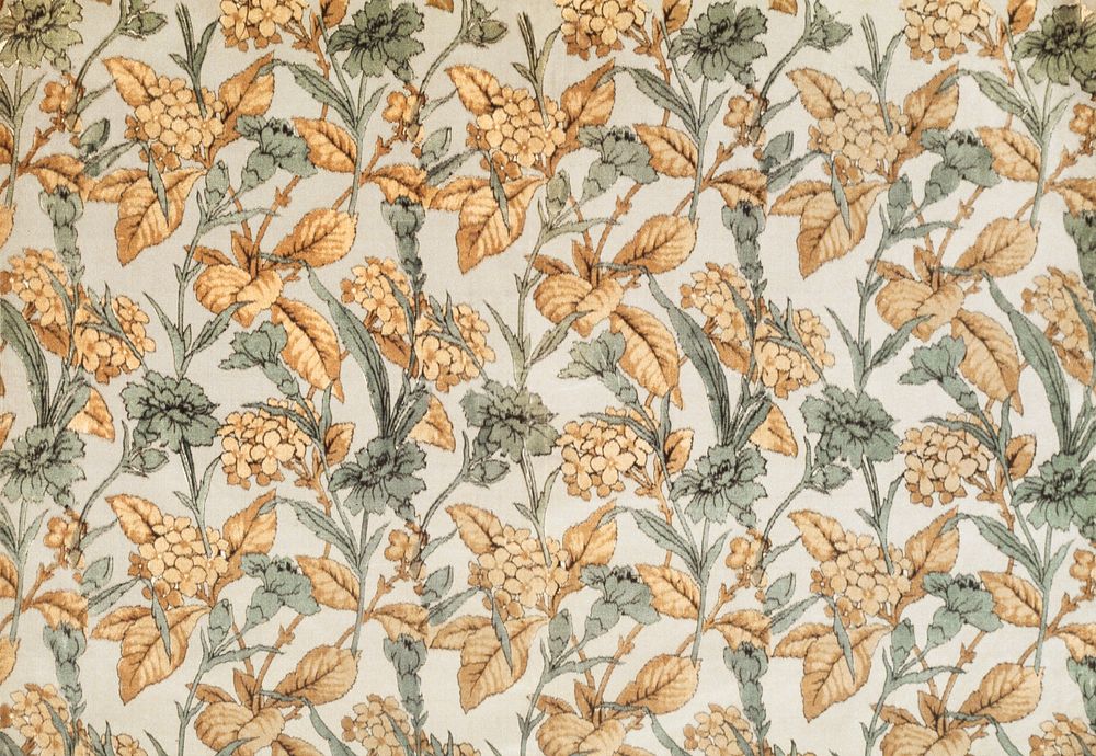 Brown and blue-green flower pattern. Original public domain image from The Minneapolis Institute of Art. Digitally enhanced…