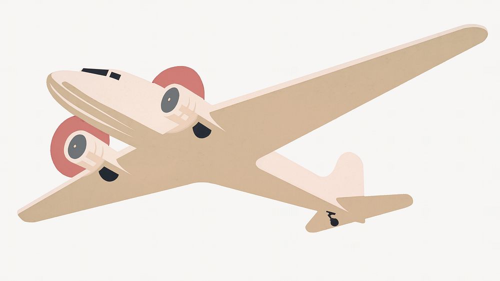 Flying airplane, air travel vehicle.   Remixed by rawpixel.