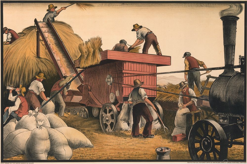 Harvest (between 1926 and 1933)  print in high resolution by Clare Leighton.  