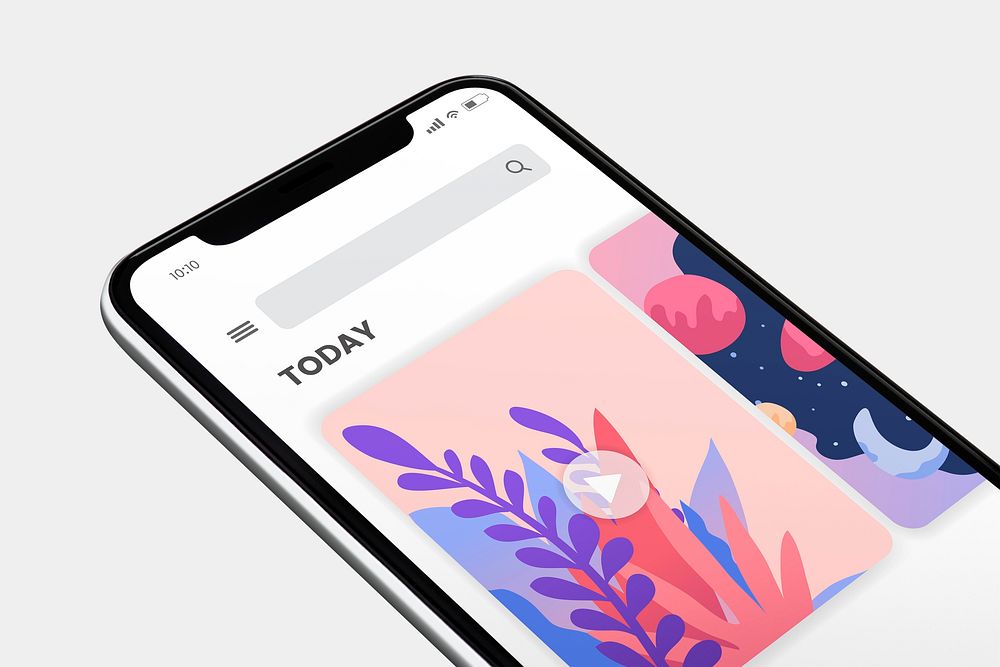 Mobile phone screen mockup design