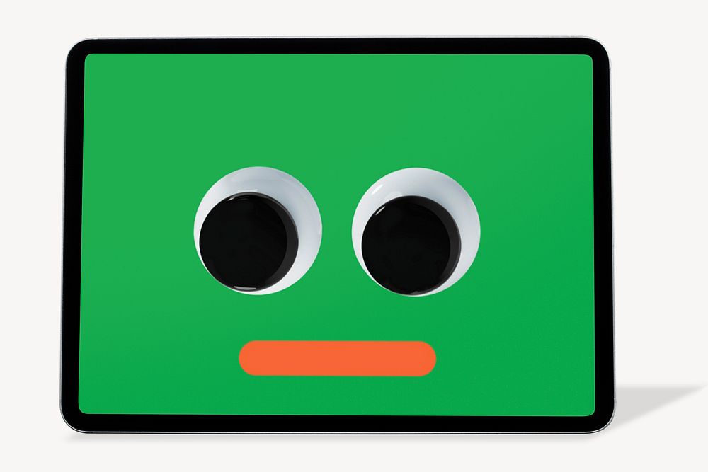 Green googly eyes tablet screen | Premium Photo - rawpixel