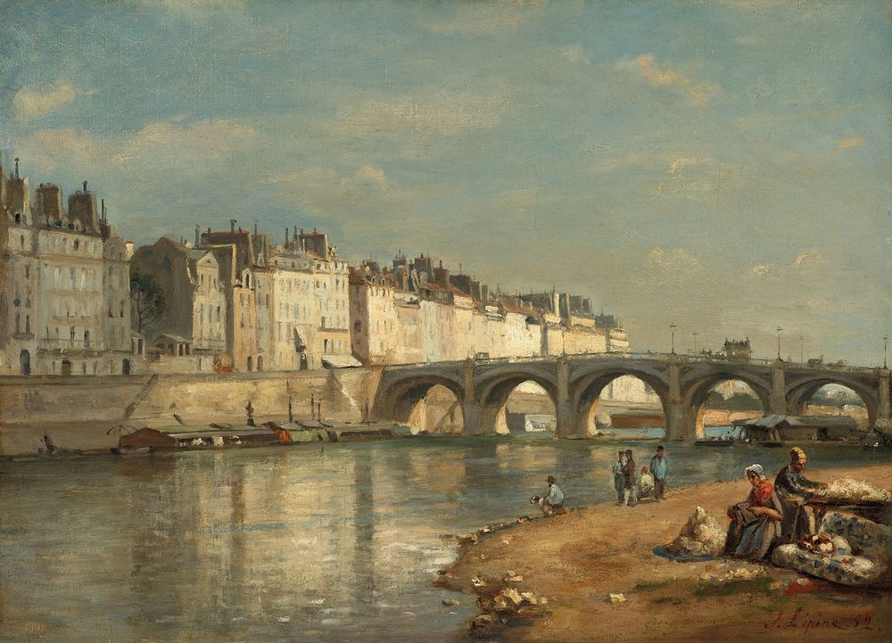Pont de la Tournelle, Paris (1862) by Stanislas Lépine.  