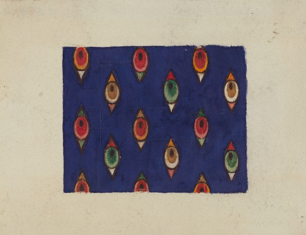 Printed Textile (c. 1938) by Cleon Barton.  