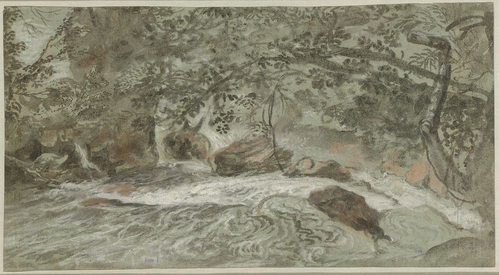 Rapids with Overhanging Branches (1704&ndash;1714) by  Joachim Franz Beich.  