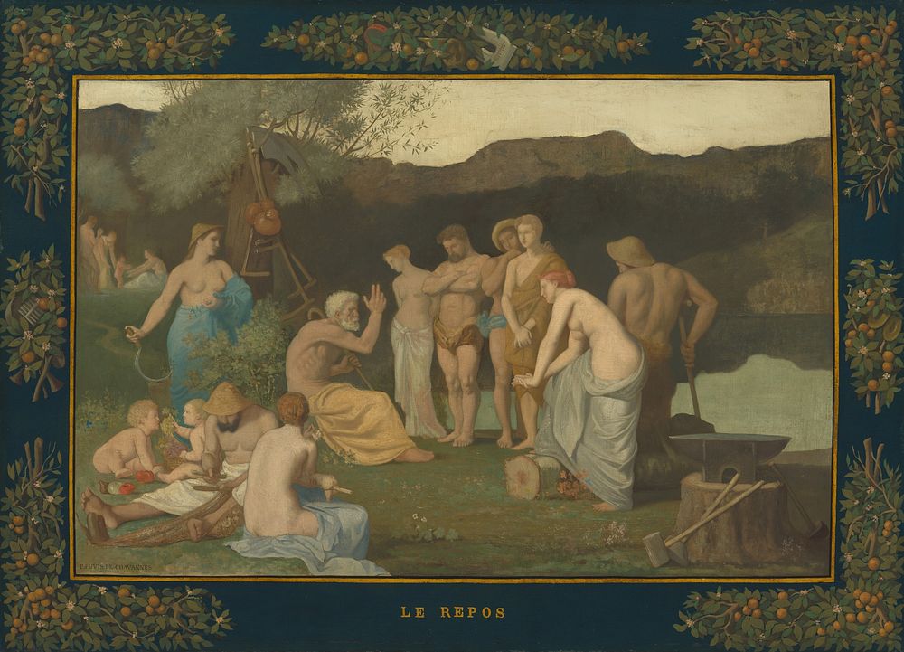 Rest (ca. 1863) by Pierre Puvis de Chavannes.  