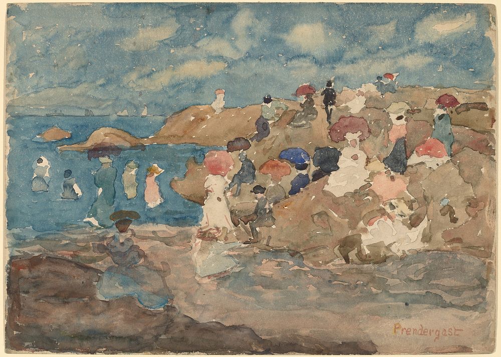 Revere Beach (ca. 1896) by Maurice Prendergast.  