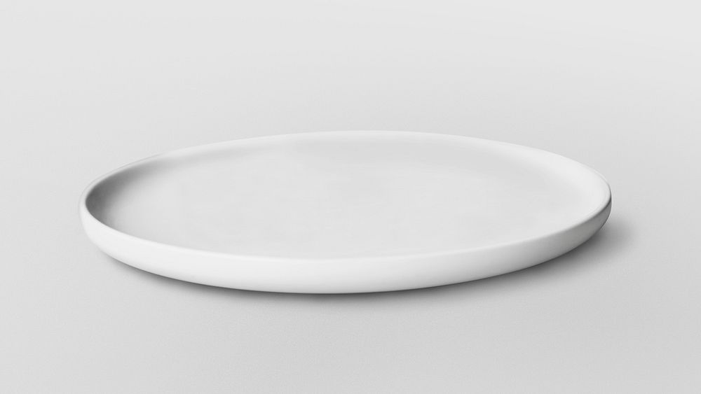 Clean empty white plate design resource