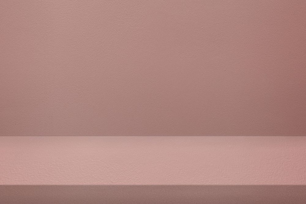 Pink shelf product backdrop mockup, space for showcase psd
