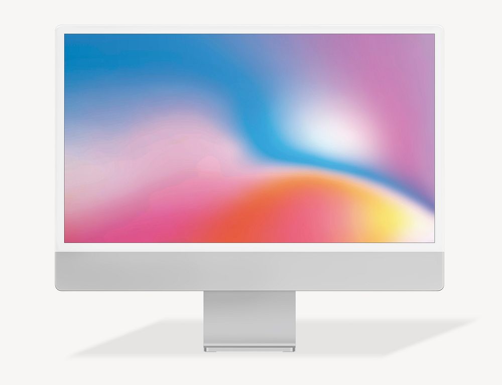 Computer desktop with gradient screen