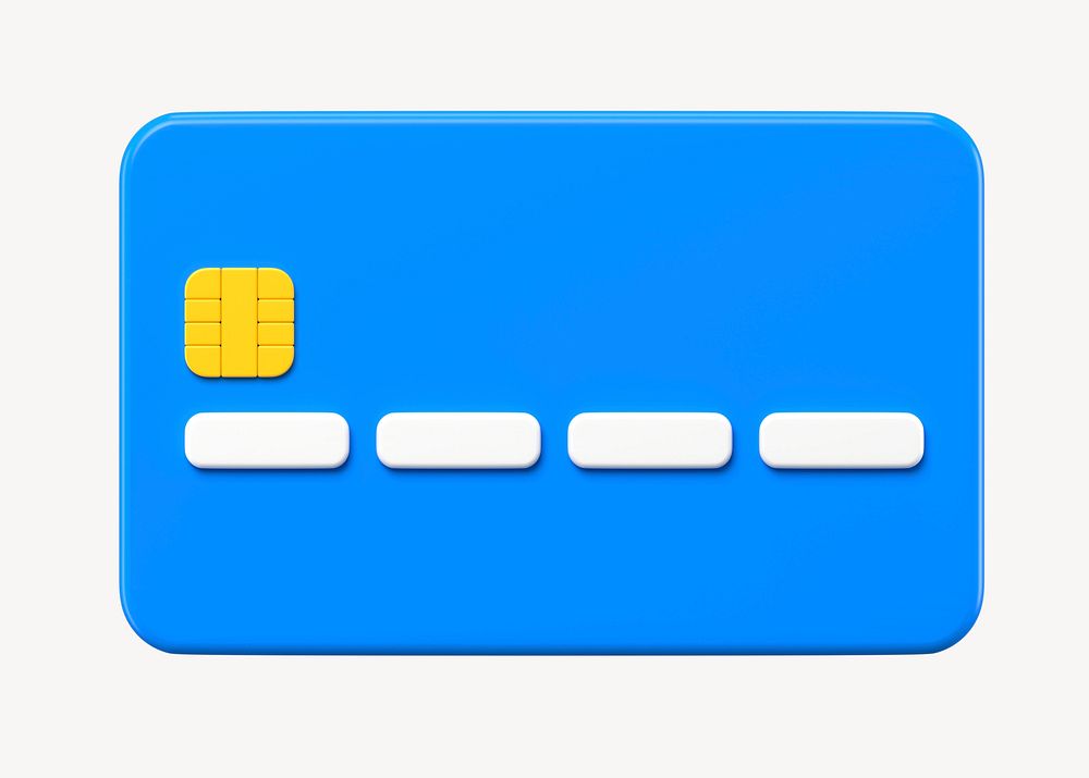 Credit card 3D clipart, finance & banking psd
