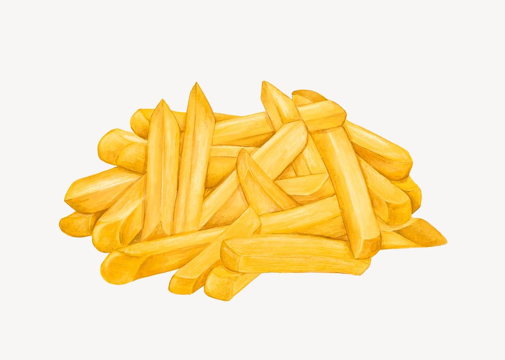 Homemade potato chips, realistic food illustration vector