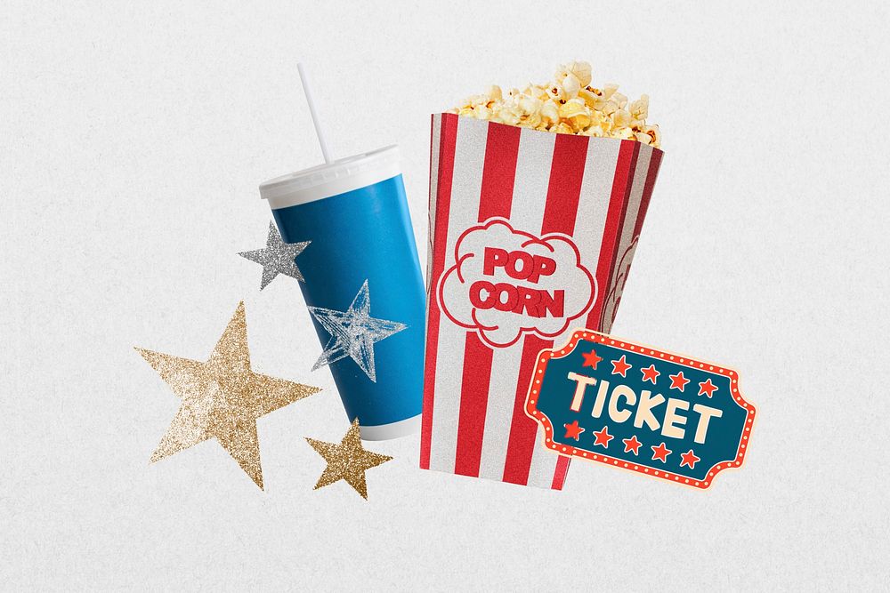 Popcorn, drinks and movie tickets