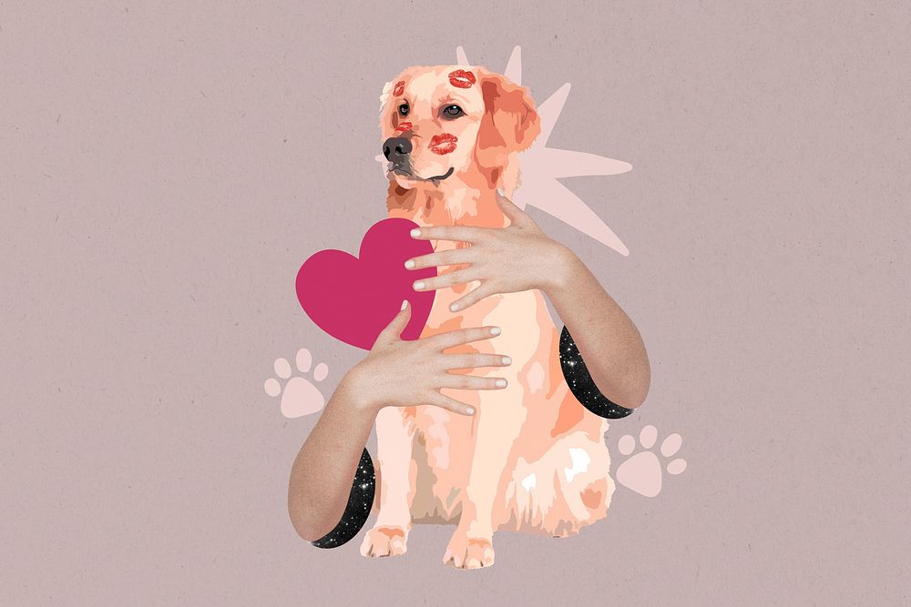 Dog lover background, animal remix