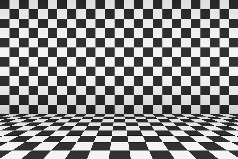 Black checkered pattern, product background
